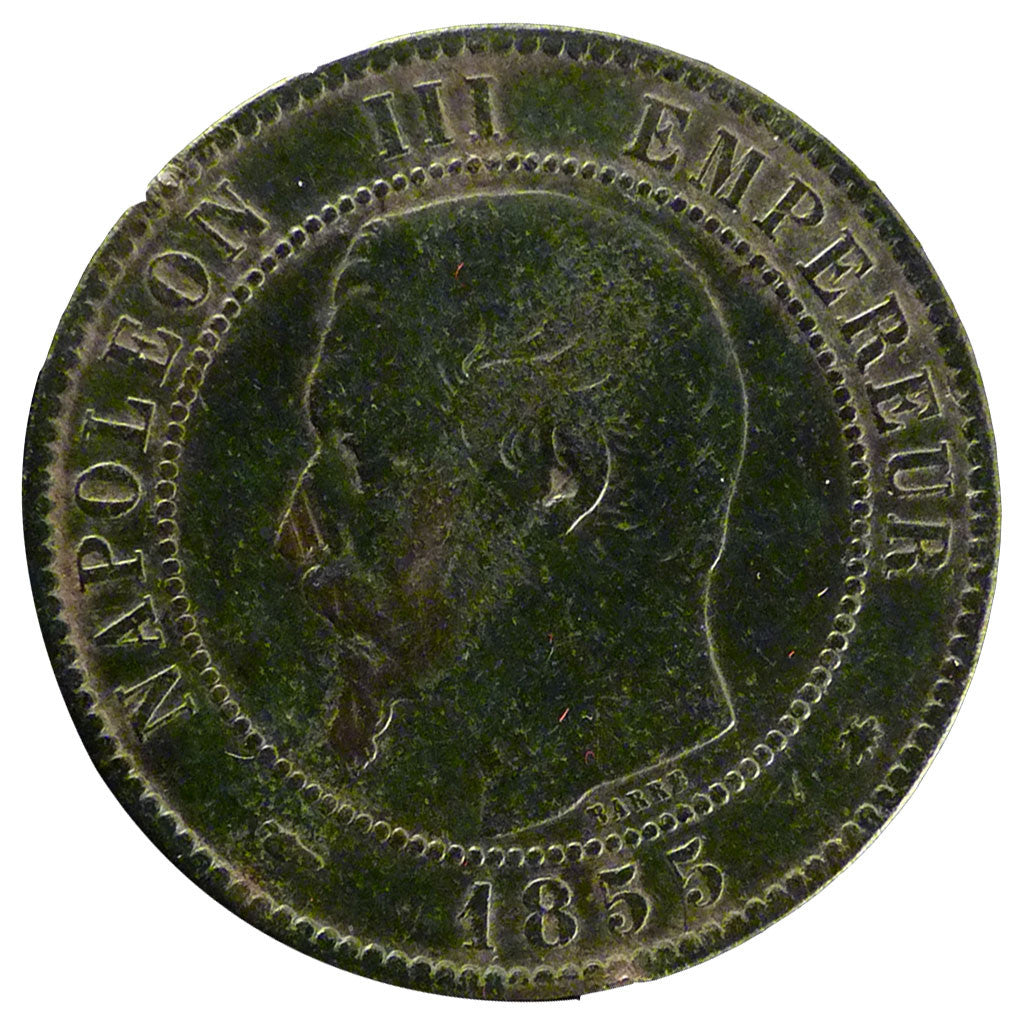 Moneta, Francja, Napoleon III, Napoléon III, 10 Centimes, 1855, Rouen