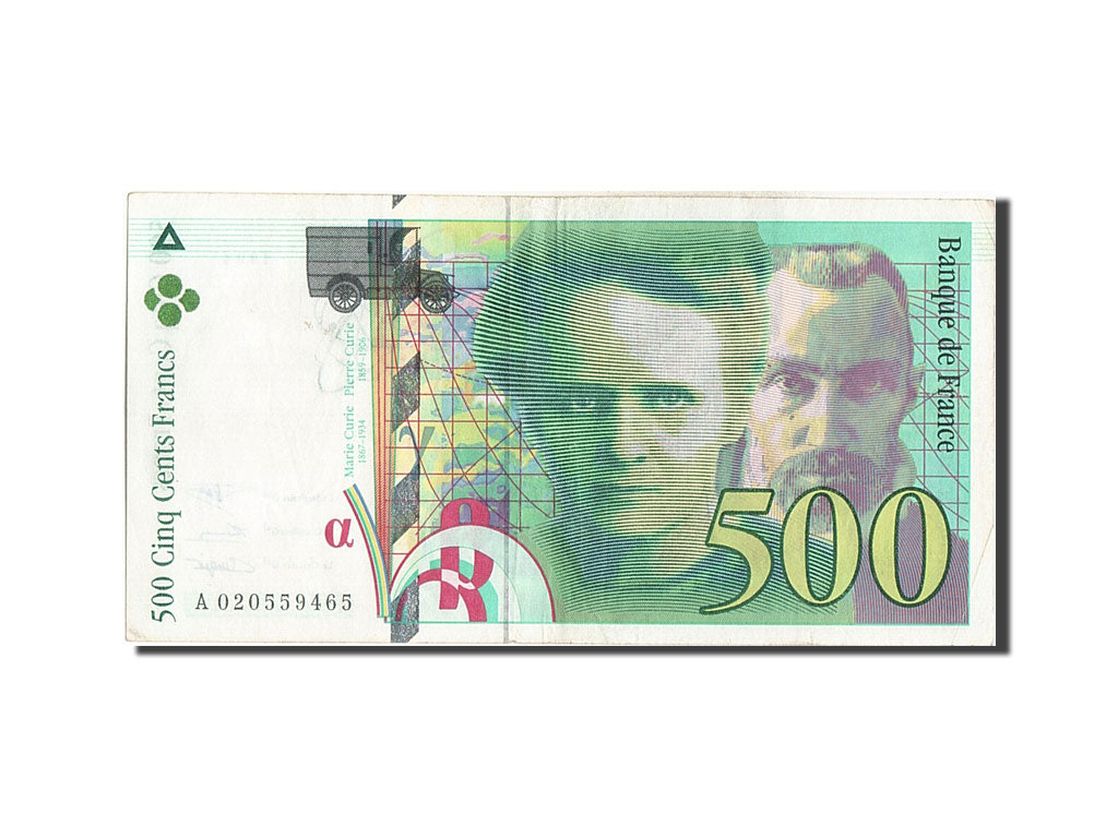 Banknote, France, 500 Francs, 500 F 1994-2000 ''Pierre et Marie Curie'', 1994