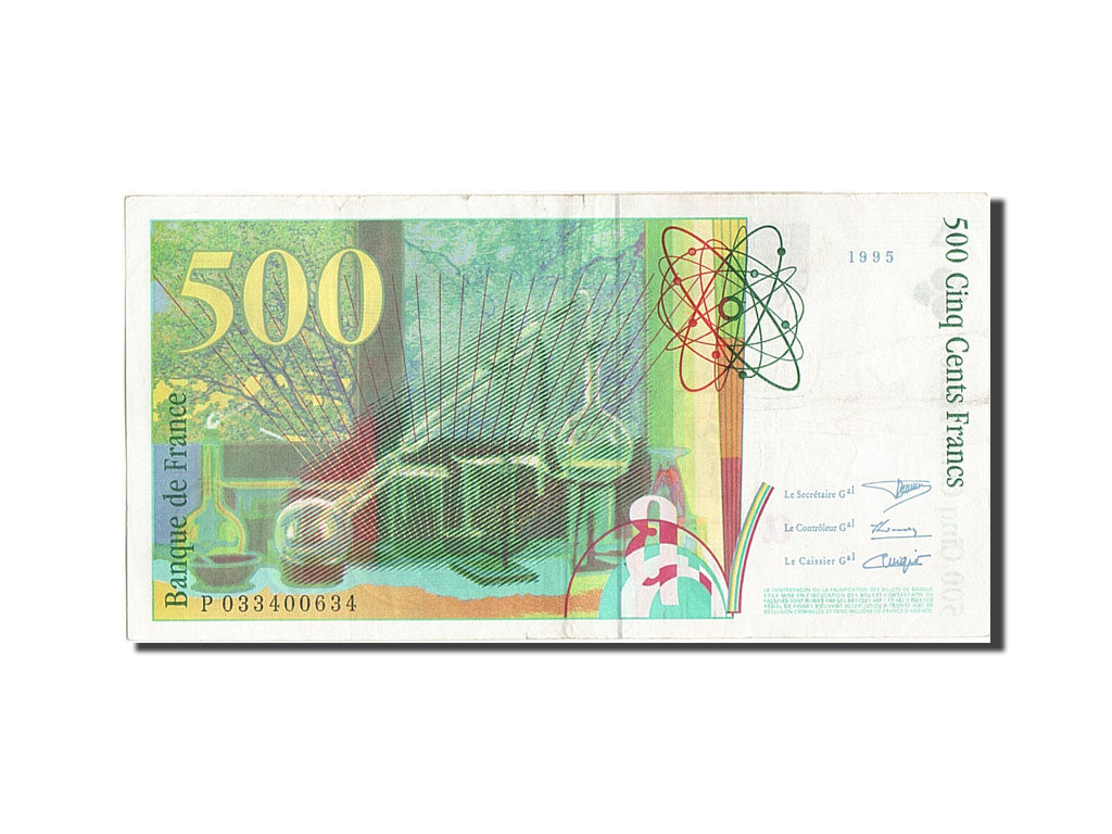 France, 500 Francs, 500 F 1994-2000 ''Pierre et Marie Curie'', 1995, KM #160a,..