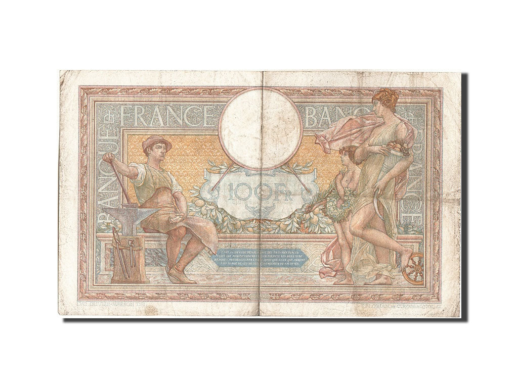 Banknote, France, 100 Francs, 100 F 1908-1939 ''Luc Olivier Merson'', 1933