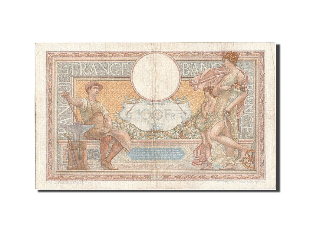 Banknote, France, 100 Francs, 100 F 1908-1939 ''Luc Olivier Merson'', 1933