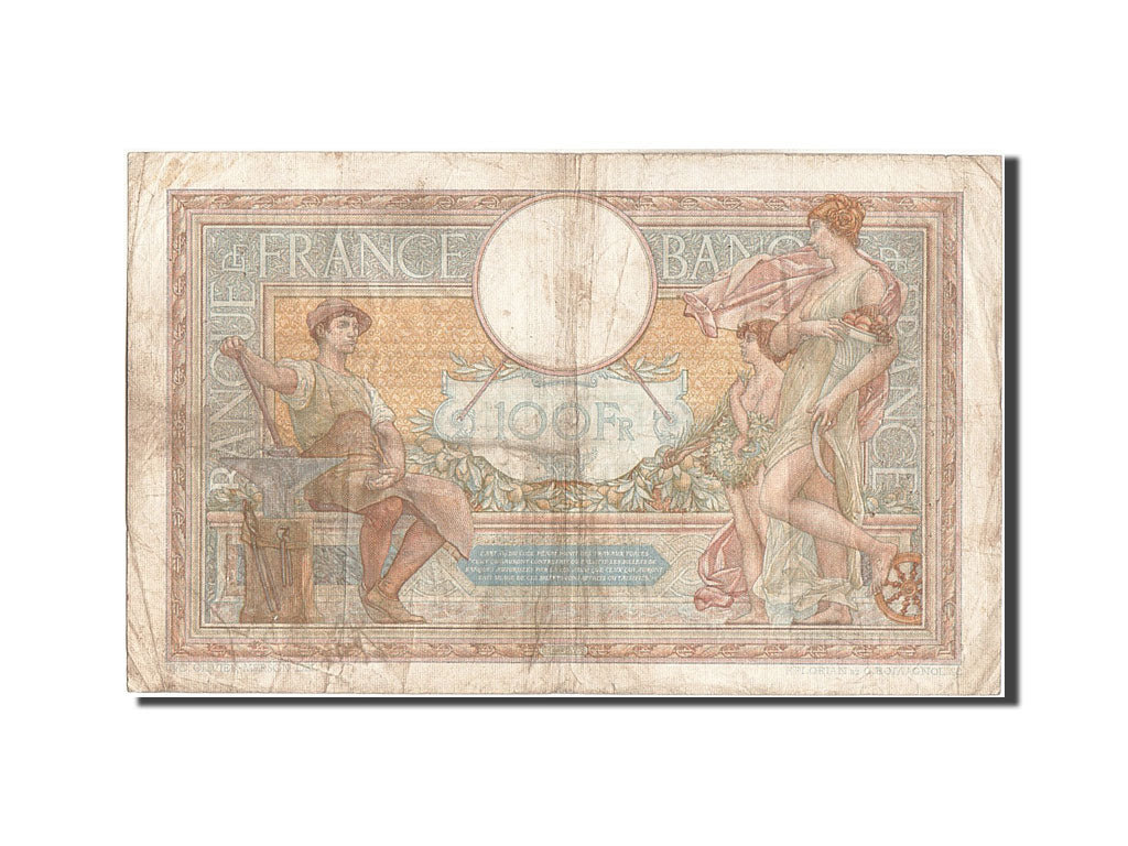 Banknote, France, 100 Francs, 100 F 1908-1939 ''Luc Olivier Merson'', 1936