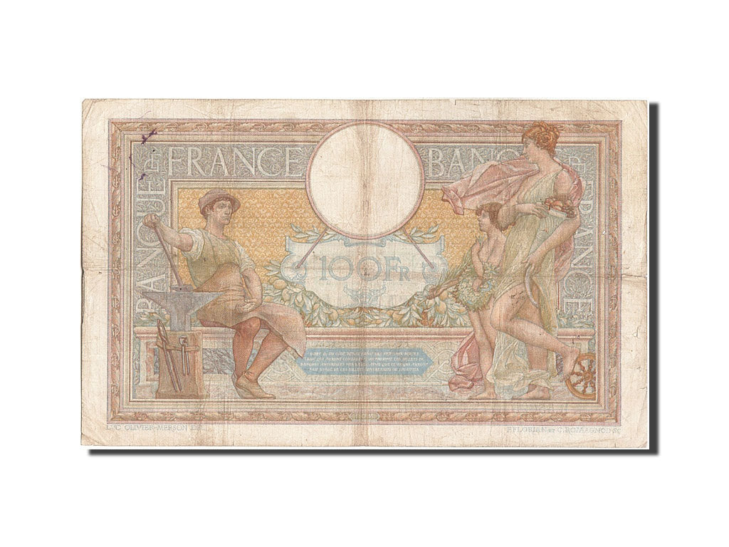 Banknote, France, 100 Francs, 100 F 1908-1939 ''Luc Olivier Merson'', 1937