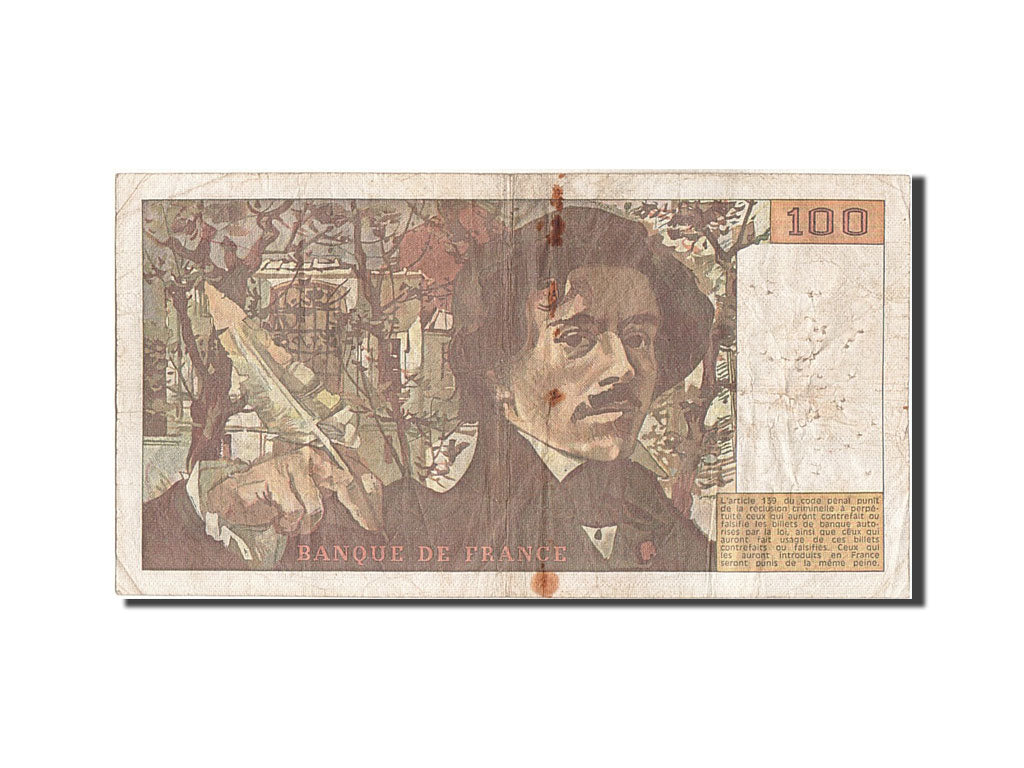 Biljet, Frankrijk, 100 Francs, 100 F 1978-1995 ''Delacroix'', 1978, TB