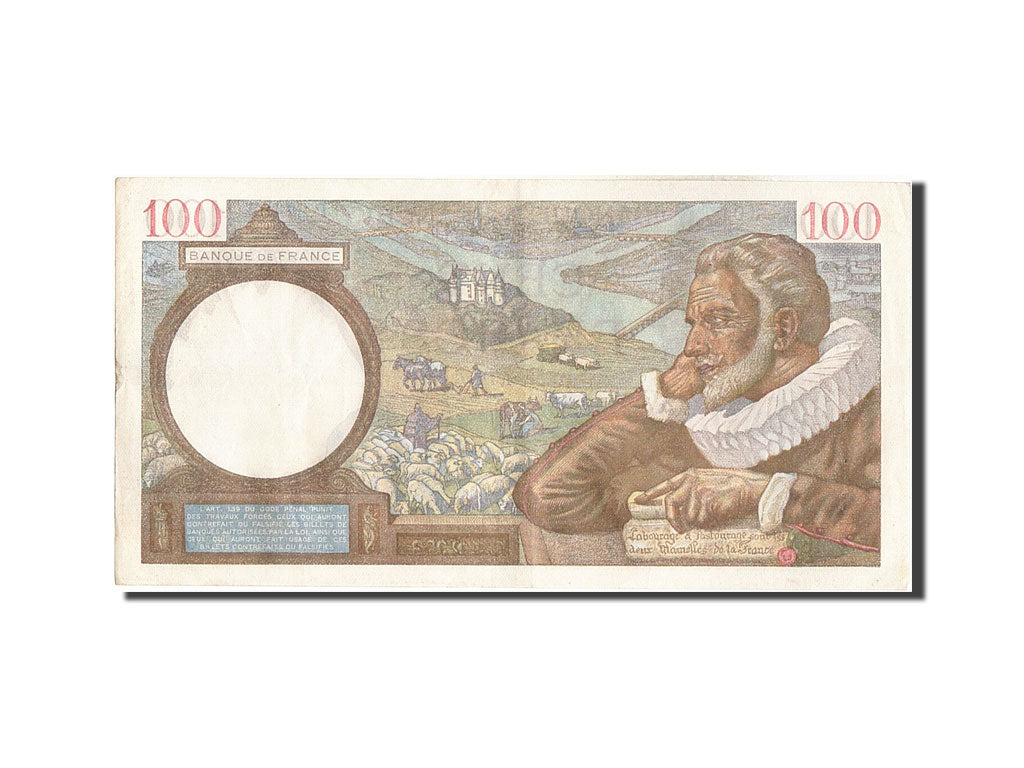 Francia, 100 Francs, 100 F 1939-1942 ''Sully'', 1942, KM:94, 1942-01-08, BB,...