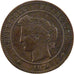 Moneda, Francia, Cérès, 10 Centimes, 1874, Bordeaux, MBC, Bronce, Gadoury:265a
