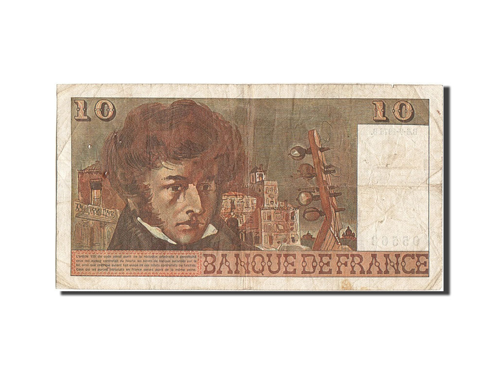 Banconote, Francia, 10 Francs, 10 F 1972-1978 ''Berlioz'', 1975, 1975-03-06, MB