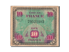 Billet, France, 10 Francs, 1944 Flag/France, 1944, TTB, Fayette:VF18.1, KM:116a