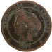 Monnaie, France, Cérès, 10 Centimes, 1877, Paris, B+, Bronze, Gadoury:265a