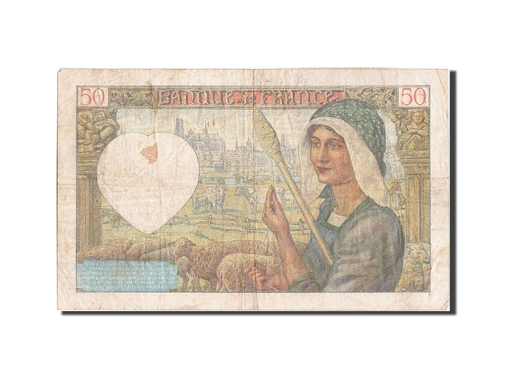 Billete, Francia, 50 Francs, 50 F 1940-1942 ''Jacques Coeur'', 1941, 1941-04-24