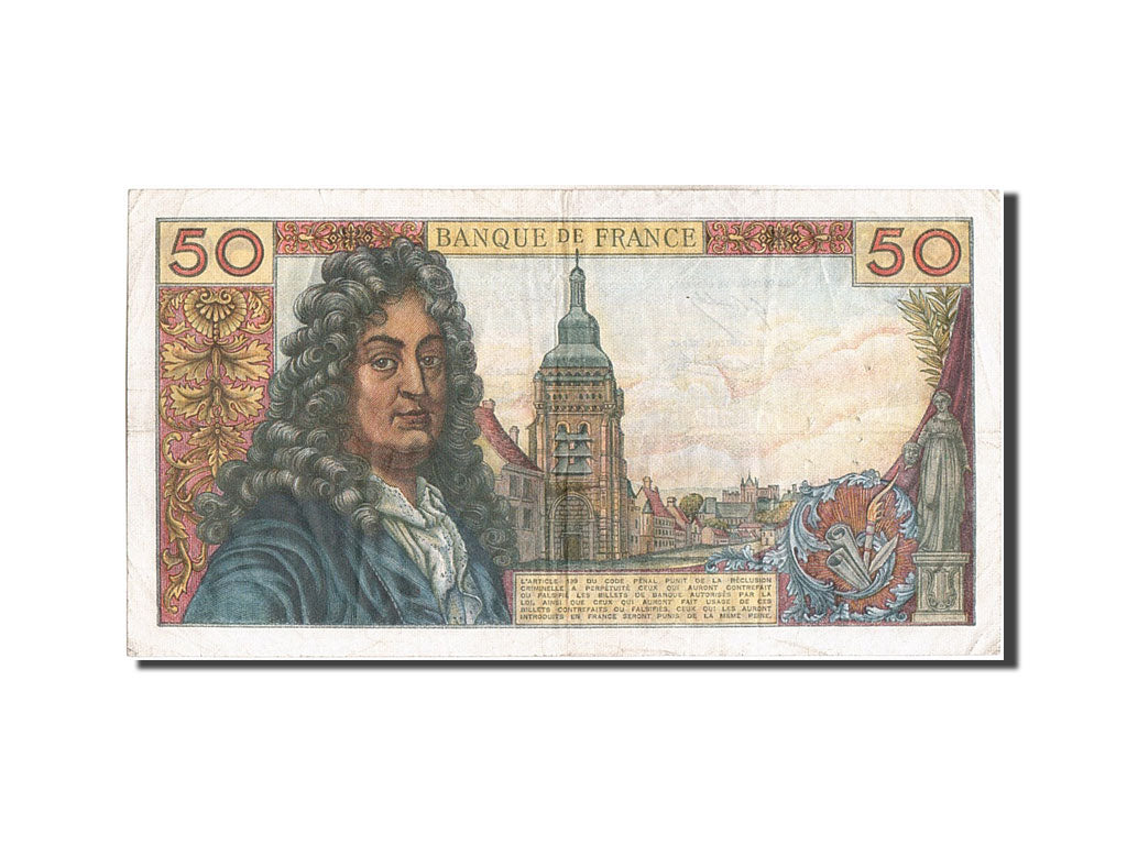 France, 50 Francs, 50 F 1962-1976 ''Racine'', 1969, KM #148c, VF(20-25), T.141,.