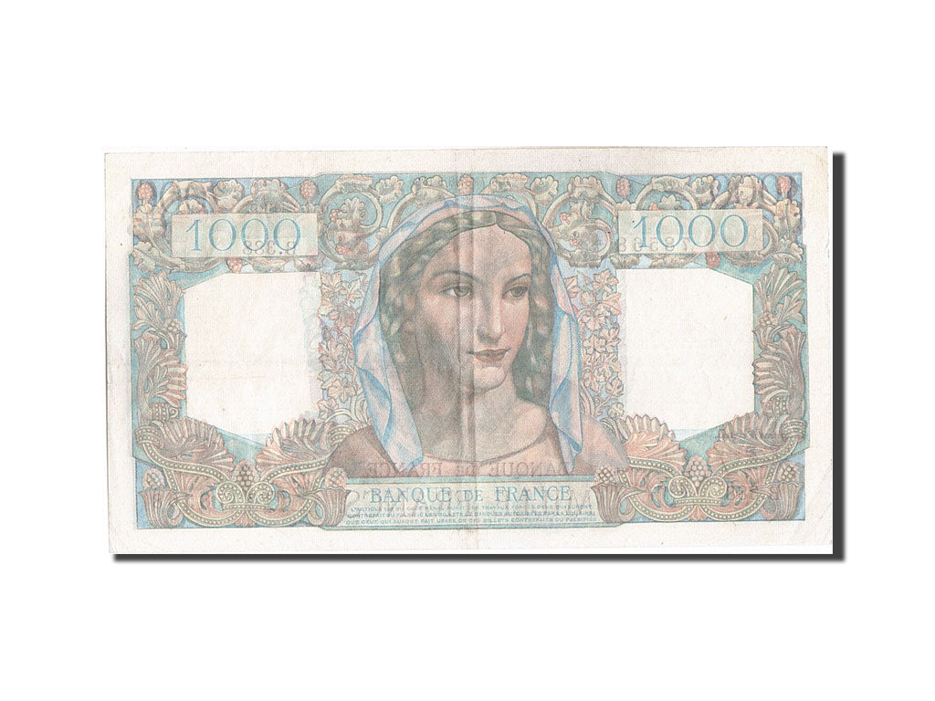 Francia, 1000 Francs, 1 000 F 1945-1950 ''Minerve et Hercule'', 1948, KM:130b...