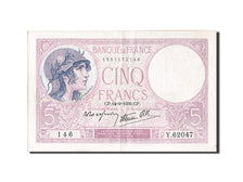 Billet, France, 5 Francs, 5 F 1917-1940 ''Violet'', 1939, 1939-09-14, TTB