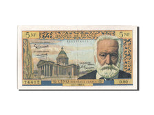 Banknote, France, 5 Nouveaux Francs, 5 NF 1959-1965 ''Victor Hugo'', 1962