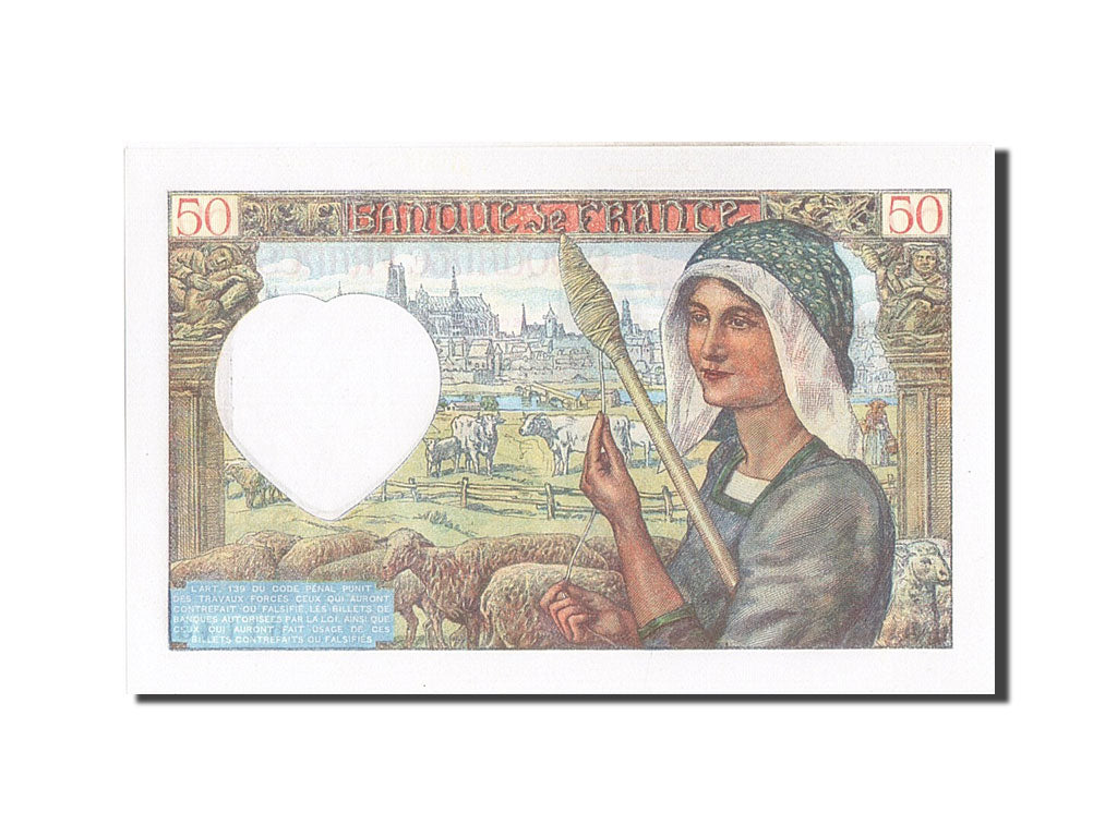 Banknote, France, 50 Francs, 50 F 1940-1942 ''Jacques Coeur'', 1942, 1942-01-08