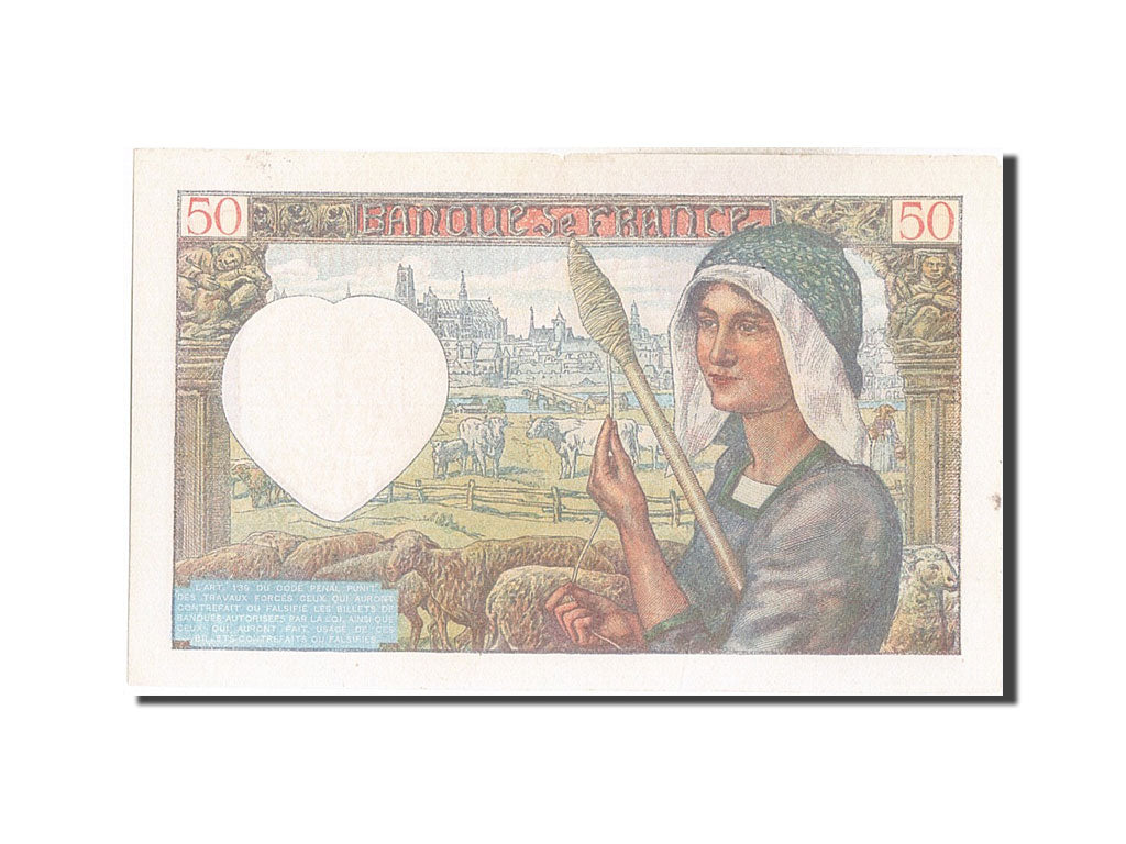 Francia, 50 Francs, 50 F 1940-1942 ''Jacques Coeur'', 1942, KM:93, 1942-05-15...