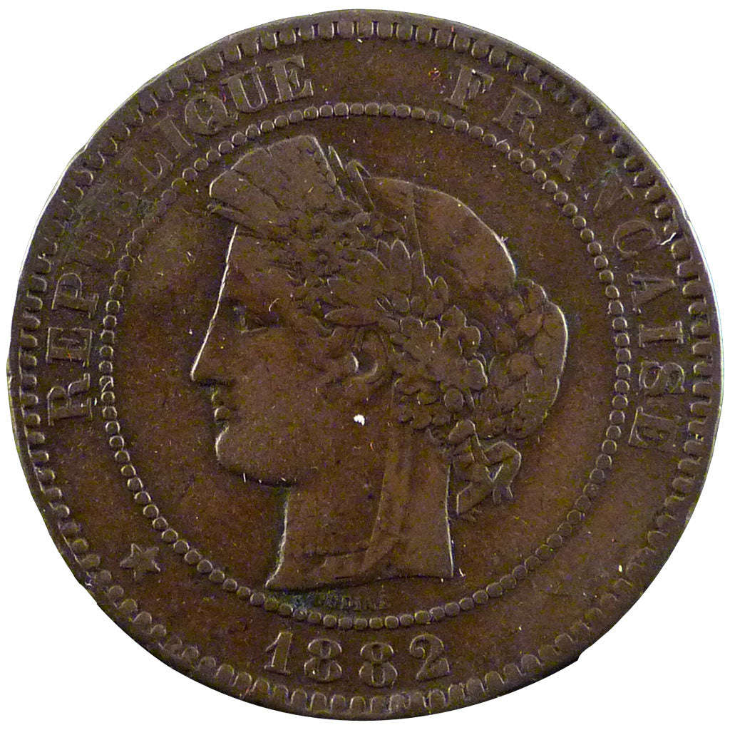 Francia, Cérès, 10 Centimes, 1882, Paris, MB, Bronzo, Gadoury:265a