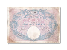 France, 50 Francs, 50 F 1889-1927 ''Bleu et Rose'', 1915, KM #64e, 1915-04-02,..