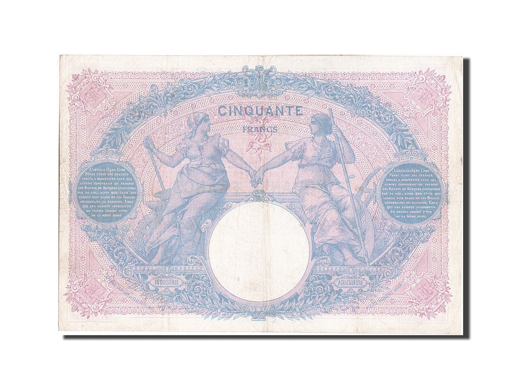 Billet, France, 50 Francs, 50 F 1889-1927 ''Bleu et Rose'', 1913, 1913-03-21