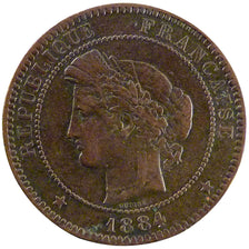 Monnaie, France, Cérès, 10 Centimes, 1884, Paris, TTB, Bronze, Gadoury:265a