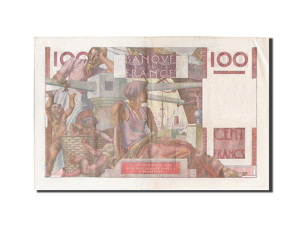 France, 100 Francs, 100 F 1945-1954 ''Jeune Paysan'', 1953, KM #128d,...
