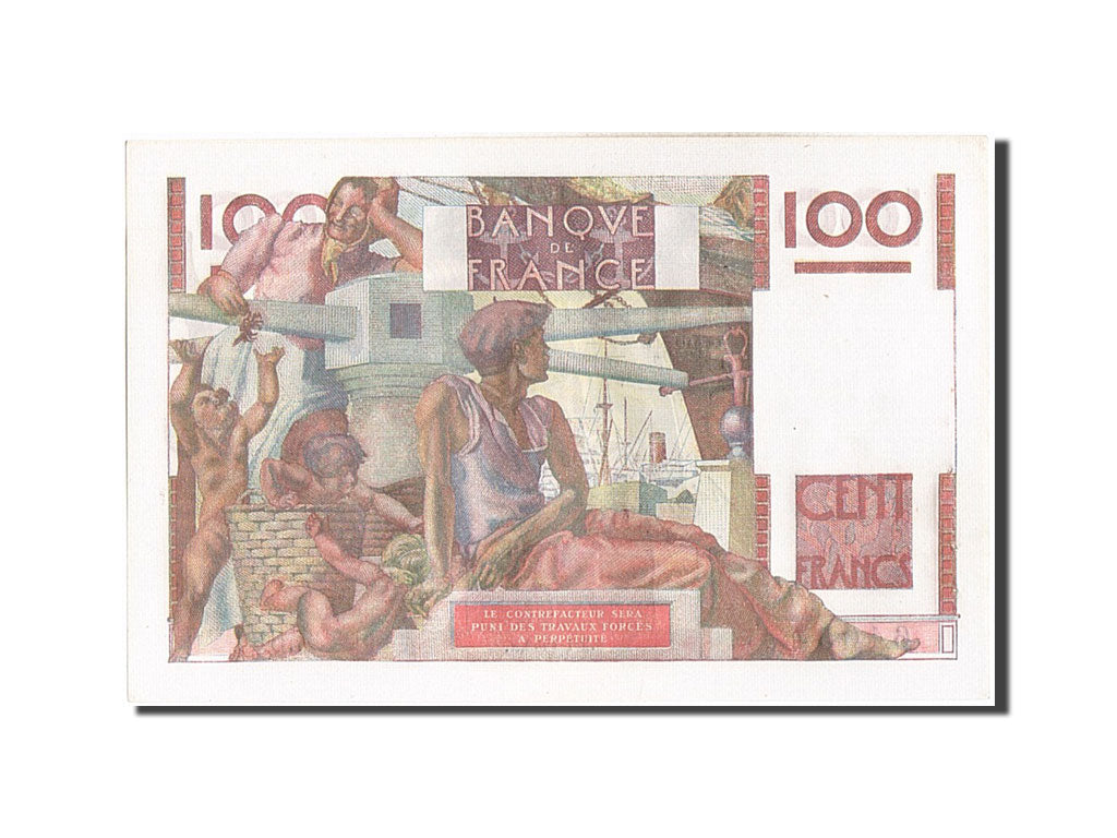 Banconote, Francia, 100 Francs, 100 F 1945-1954 ''Jeune Paysan'', 1953