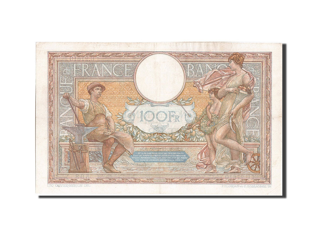 Banknote, France, 100 Francs, 100 F 1908-1939 ''Luc Olivier Merson'', 1930