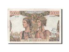 Francia, 5000 Francs, 5 000 F 1949-1957 ''Terre et Mer'', 1953, KM:131c, 1953...