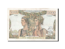 France, 5000 Francs, 5 000 F 1949-1957 ''Terre et Mer'', 1951, KM #131c,...