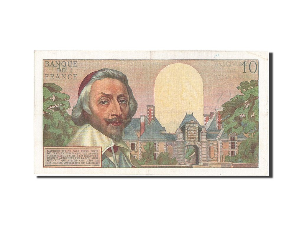 France, 10 Nouveaux Francs, 10 NF 1959-1963 ''Richelieu'', 1959, KM #142a,...
