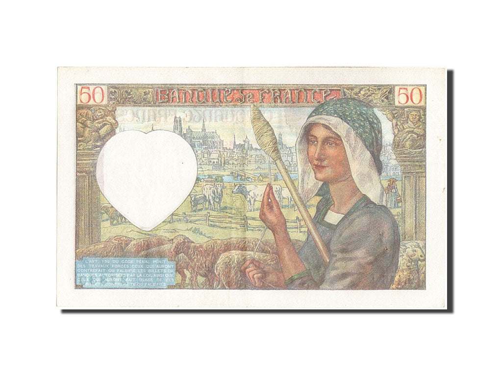 France, 50 Francs, 50 F 1940-1942 ''Jacques Coeur'', 1941, KM #93, 1941-12-18,..