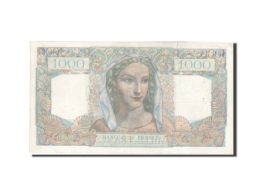 Banknote, France, 1000 Francs, 1 000 F 1945-1950 ''Minerve et Hercule'', 1946