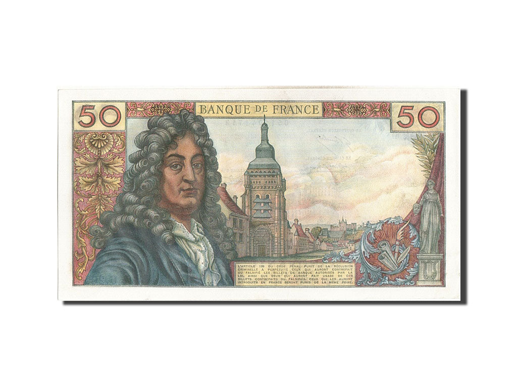 Banknote, France, 50 Francs, 50 F 1962-1976 ''Racine'', 1973, 1973-01-04