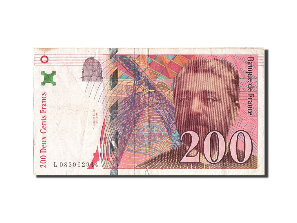 France, 200 Francs, 200 F 1995-1999 ''Eiffel'', 1999, KM #159c, VF(30-35),...