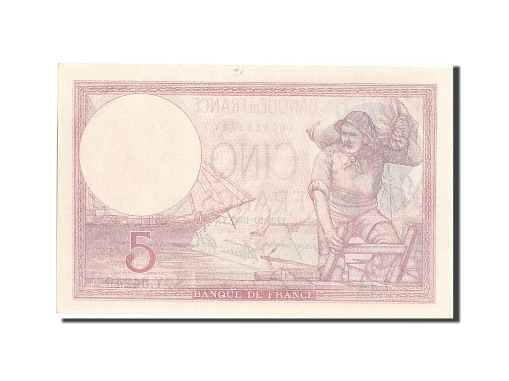 Billet, France, 5 Francs, 5 F 1917-1940 ''Violet'', 1939, 1939-10-05, NEUF