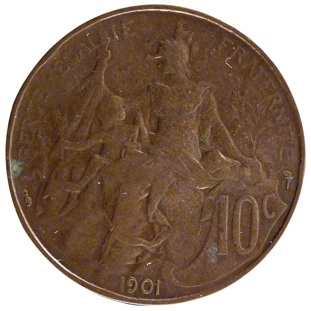 Coin, France, Dupuis, 10 Centimes, 1901, EF(40-45), Bronze, Gadoury:277