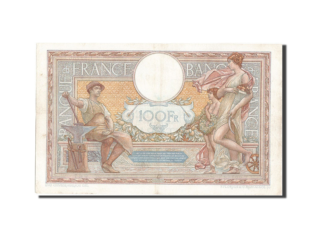 Banknote, France, 100 Francs, 100 F 1908-1939 ''Luc Olivier Merson'', 1928