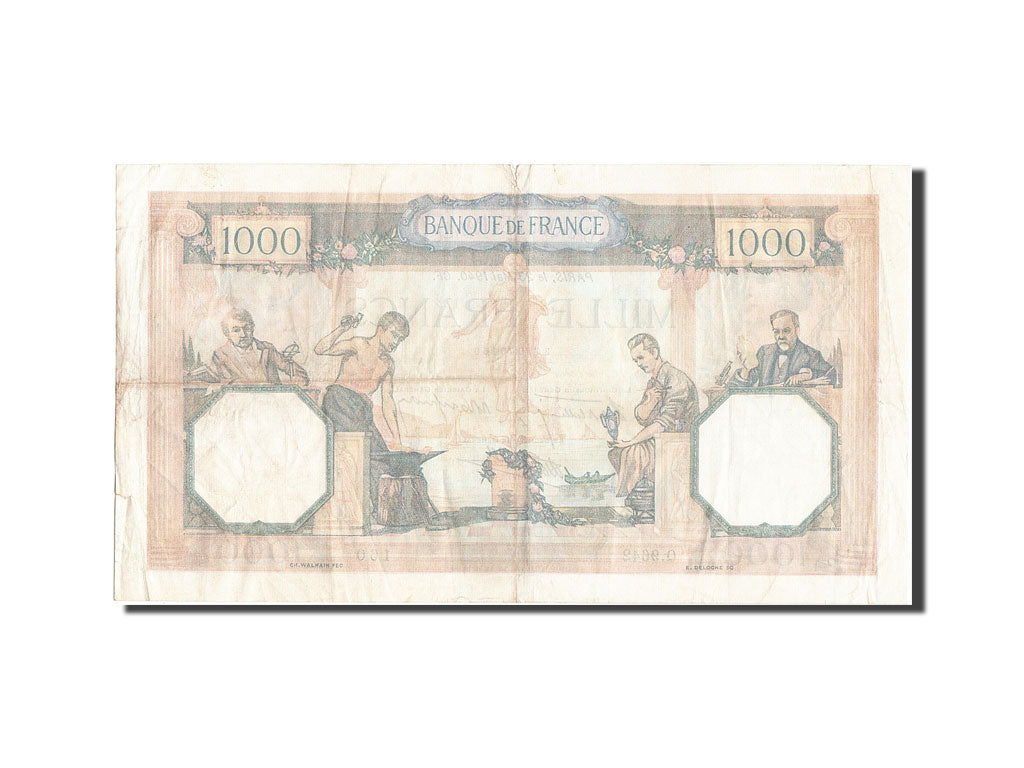 Billete, Francia, 1000 Francs, 1 000 F 1927-1940 ''Cérès et Mercure'', 1940