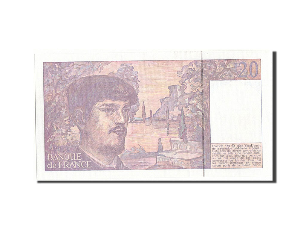 Banknote, France, 20 Francs, 20 F 1980-1997 ''Debussy'', 1990, UNC(60-62)