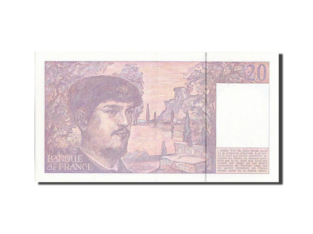 France, 20 Francs, 20 F 1980-1997 ''Debussy'', 1990, KM #151e, UNC(63), B.029,..