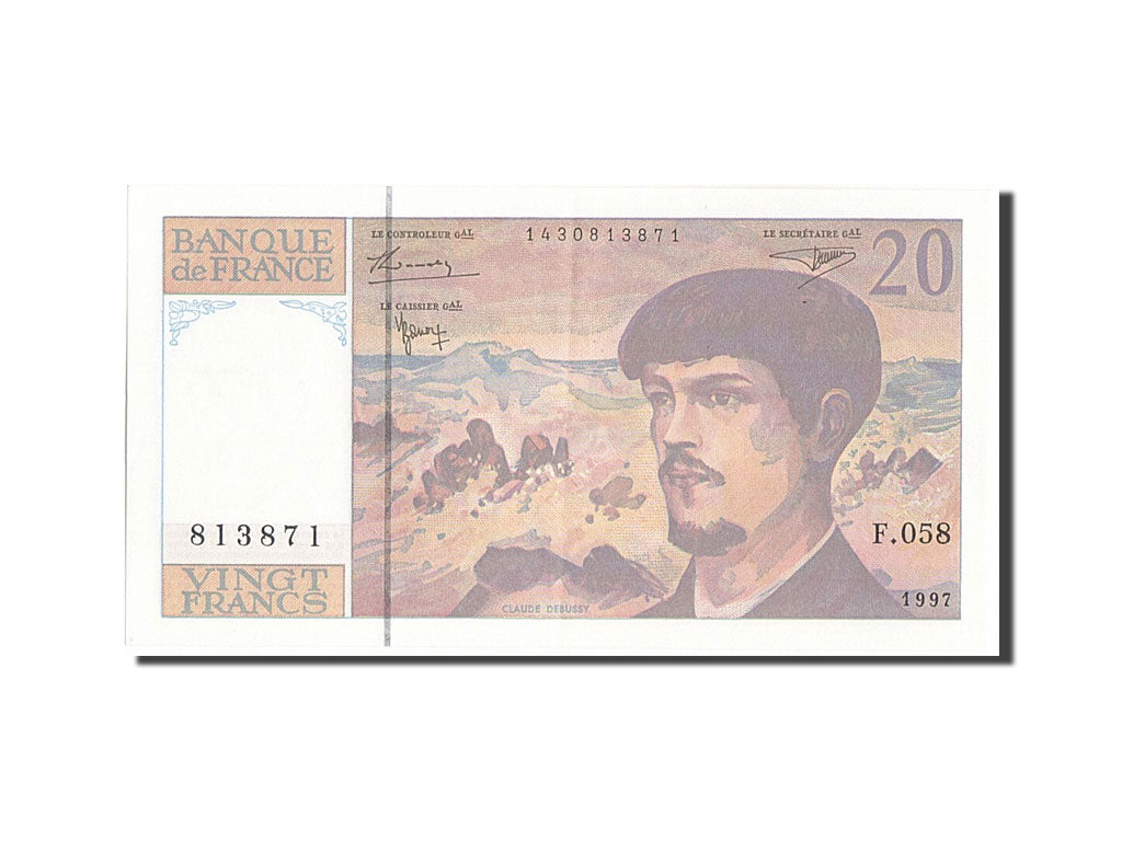 Billet, France, 20 Francs, 20 F 1980-1997 ''Debussy'', 1997, SPL