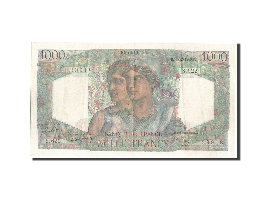 Billete, Francia, 1000 Francs, 1 000 F 1945-1950 ''Minerve et Hercule'', 1949