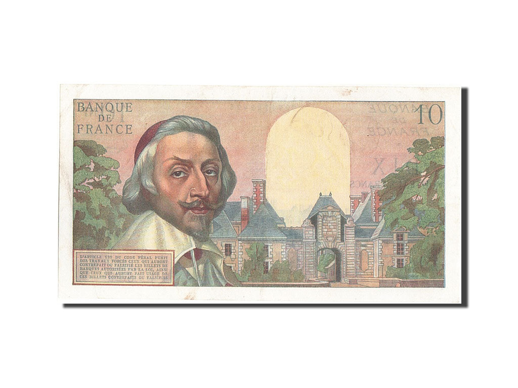 France, 10 Nouveaux Francs, 10 NF 1959-1963 ''Richelieu'', 1959, KM #142a,...