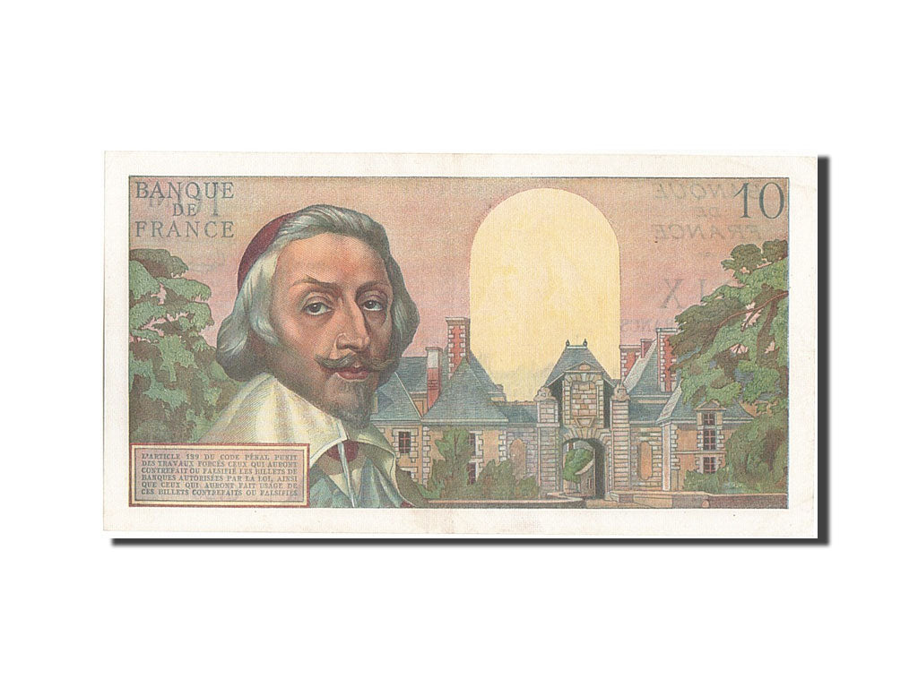 Geldschein, Frankreich, 10 Nouveaux Francs, 10 NF 1959-1963 ''Richelieu'', 1959