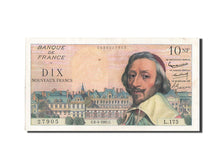 Billete, Francia, 10 Nouveaux Francs, 10 NF 1959-1963 ''Richelieu'', 1961