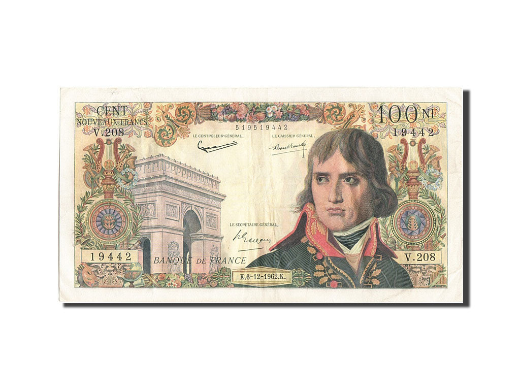 France, 100 Nouveaux Francs, 100 NF 1959-1964 ''Bonaparte'', 1962, KM #144a,...