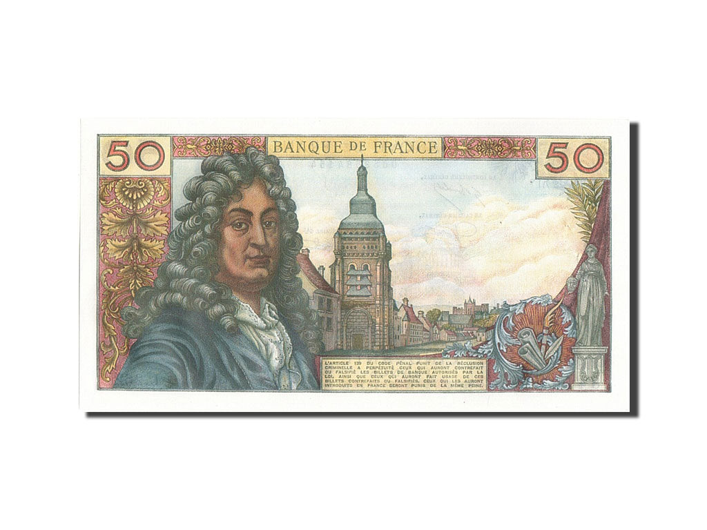 Geldschein, Frankreich, 50 Francs, 50 F 1962-1976 ''Racine'', 1975, 1975-03-06