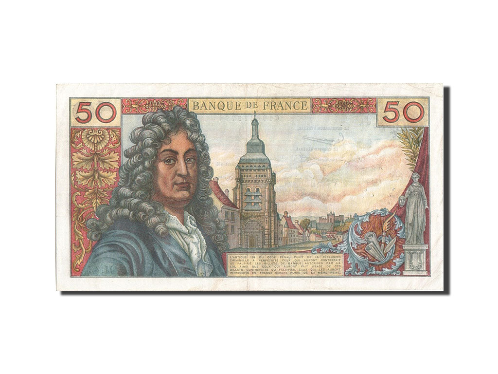 Francia, 50 Francs, 50 F 1962-1976 ''Racine'', 1963, KM:148a, 1963-02-07, BB,...