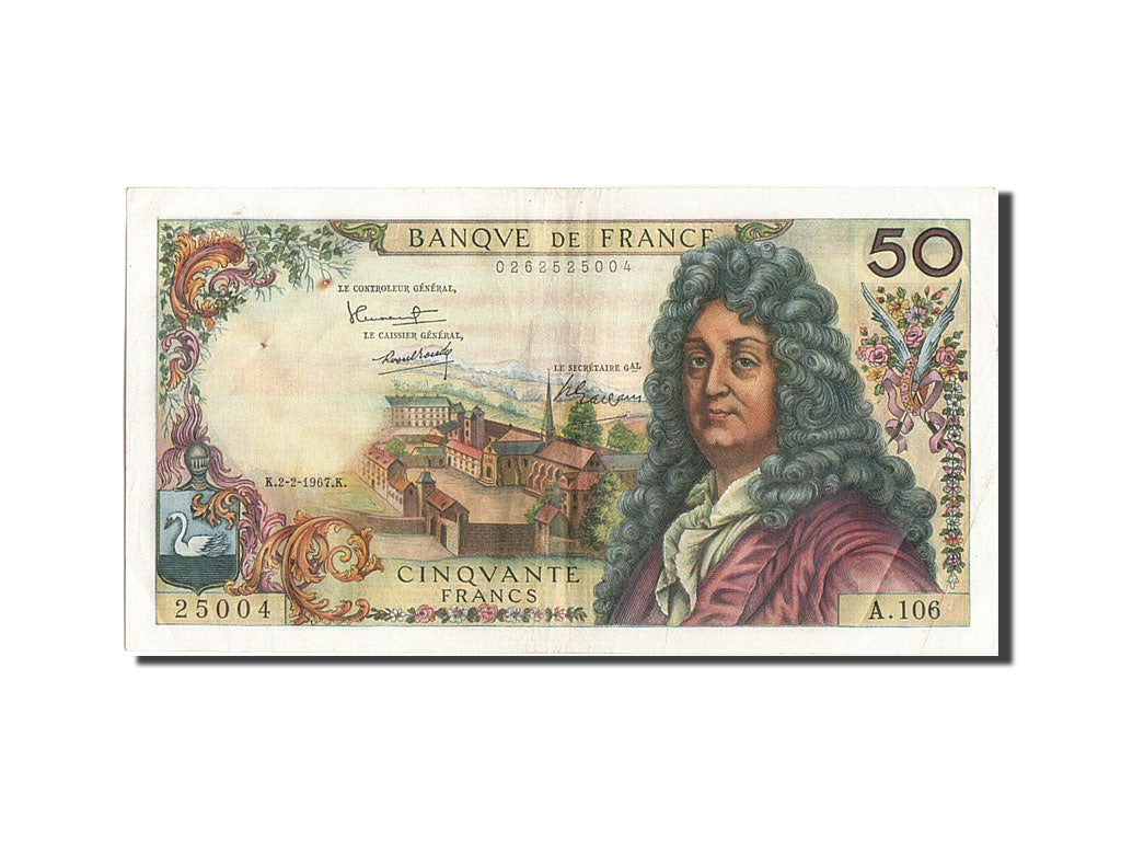 France, 50 Francs, 50 F 1962-1976 ''Racine'', 1967, KM #148b, 1967-02-02,...