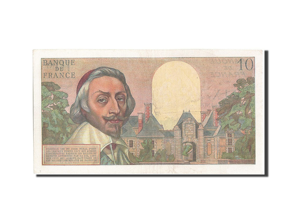 France, 10 Nouveaux Francs, 10 NF 1959-1963 ''Richelieu'', 1962, KM #142a,...